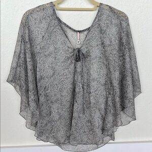 Robin K. Anthropologie Sheer Flowing Top Size M
